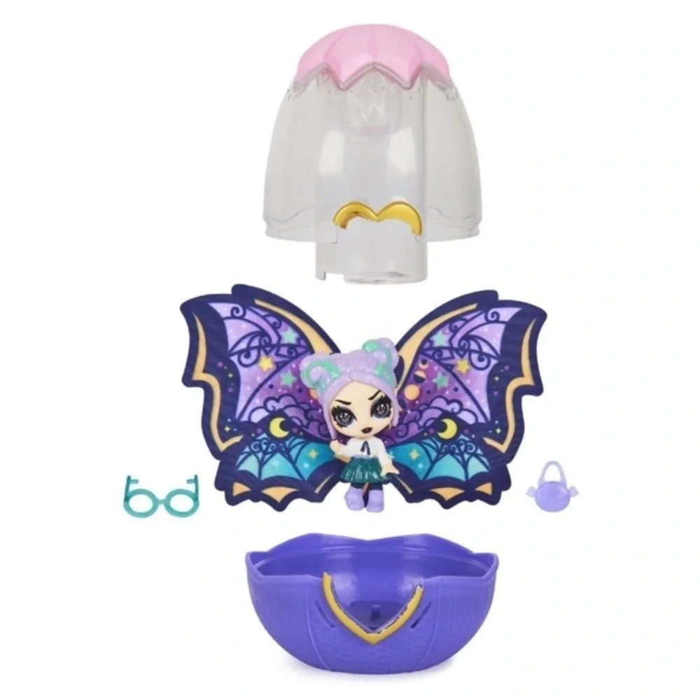 Midnight Mandie New Hatchimals Pixies Wilder Fabric Wings Doll Accessories Set